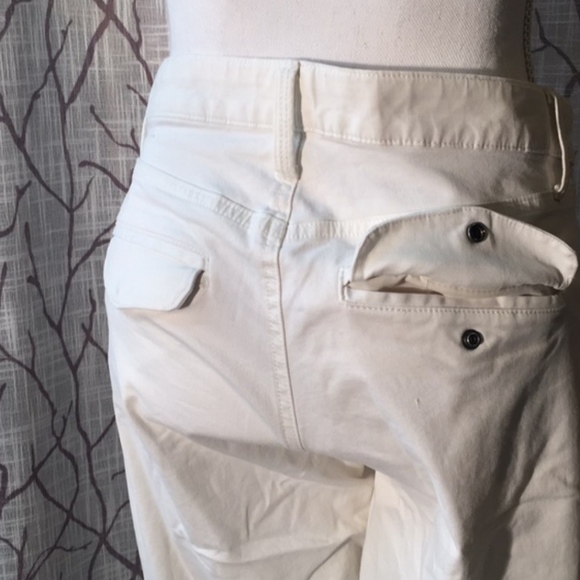 Gap white khaki skinny pant black zippers - Picture 4 of 7